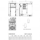 Przemiennik częstotliwości 3-fazowy 2,2 kW 230V AC Delta Electronics VFD11AMS23ANSAA