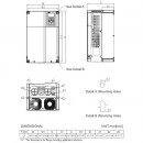 Falownik wektorowy 22kW 3-fazowy 460VAC Delta Electronics VFD220C43E