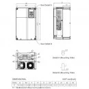 Falownik wektorowy 22kW 3-fazowy 460VAC Delta Electronics VFD220CP43A-21