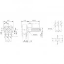 Potencjometr jednoobrotowy 2x2,2kΩ  - WH148-1B-2-20V-B2,2K-AS