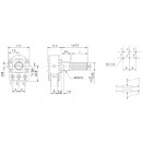 Potencjometr jednoobrotowy 2x50kΩ  - WH148-1B-2-5V-B50K-AS