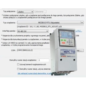 Komunikacja falownika Twerd z PLC Delta i HMI Weintek